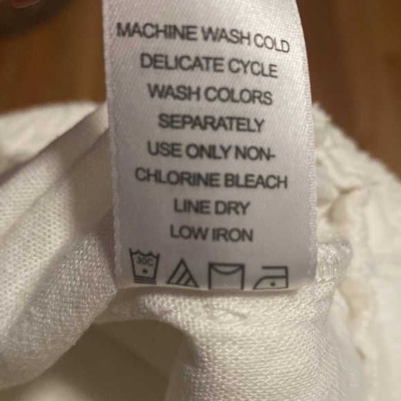 Woman Within Wide Leg White Linen blend pants Pull on Womens 18 Lagenlook Beach - Picture 13 of 13